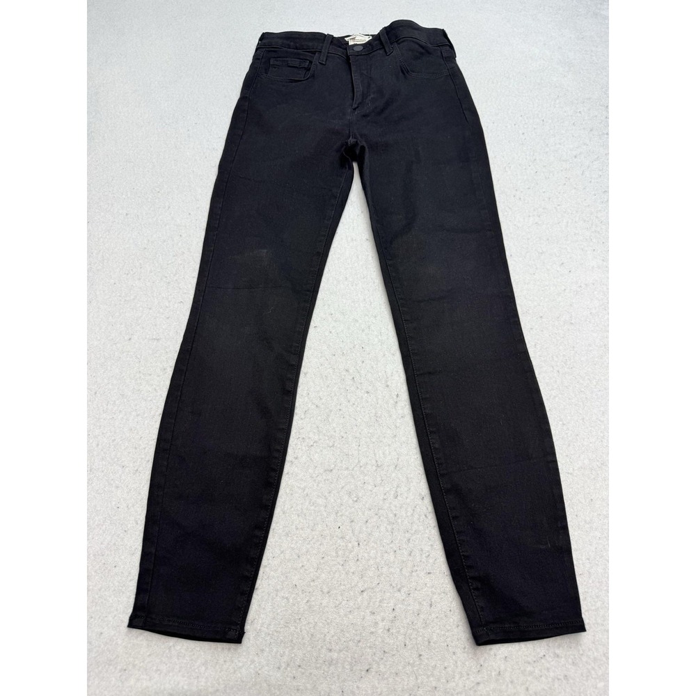 L'Agence Margot Jeans Womens 27 Black High Rise Skinny Stretch Denim USA